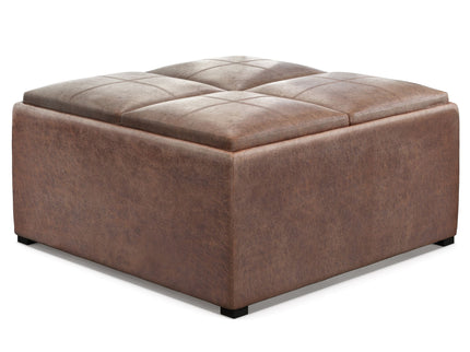Avalon - Square Coffee Table, Storage Ottoman