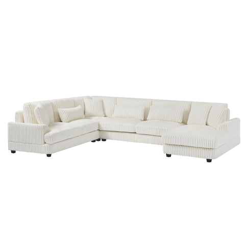 Oversized Sectional Sofa U - Shaped Sofa Couch Modern Sofa Upholstered In Soft With A Chaise Lounge For Living Room