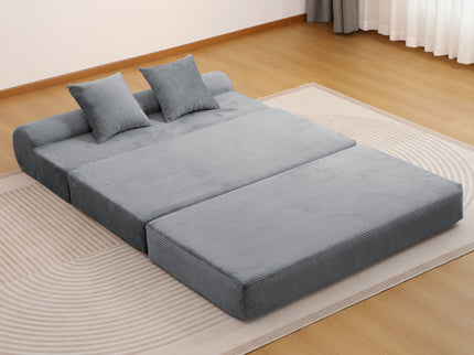 Convertible Sofa Bed, 2 Seater Fold Out Floor Couch