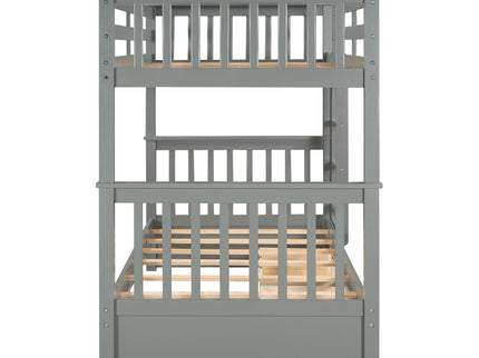 Bunk Bed With Ladders And 2 Storage Drawers