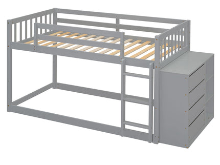 Bunk Bed With 4 Drawers And 3 Shelves