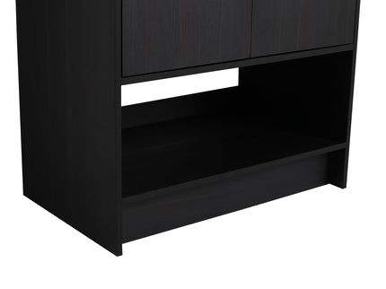 Modern Bathroom Vanity With Ceramic Sink, Freestanding Cabinet, Soft Closing Doors