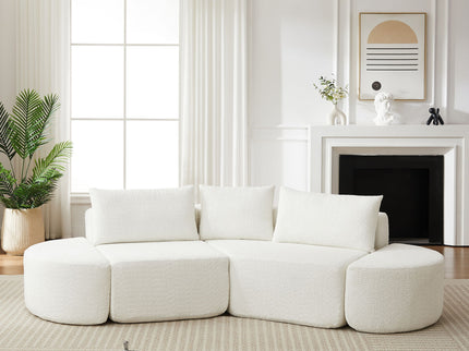 V - Shaped Modular Sofa Set With 3 Pillow