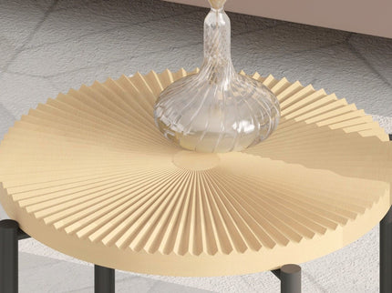 Radial - Pattern Coffee And End Table Set Waterproof Cover, Distressed Cylindrical Design (Set of 2)
