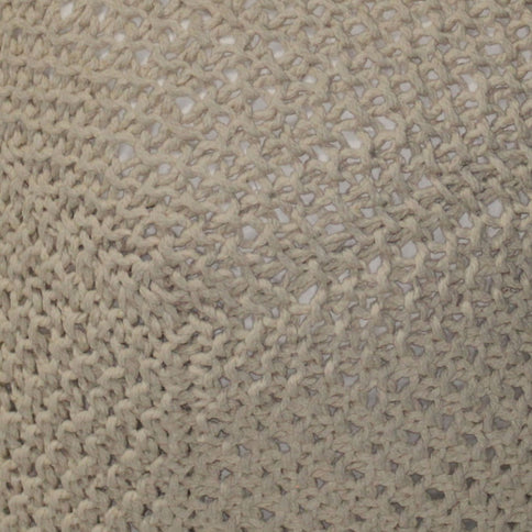 Semi Rounded Pouf, Cable Knitted, Perfect Seating
