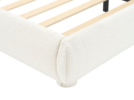 Upholstered Simple Modern Bedroom Bed With Curved Headboard