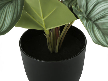 13" Tall, Artificial Plant, Epipremnum, Indoor, Faux, Fake, Table, Greenery, Potted, Decorative (Set of 2) - Green / Black