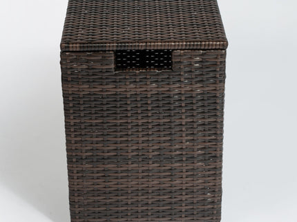 Outdoor Rectangle Fire Pit Table And Propane Tank Cover