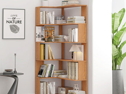 L-Shaped Corner Bookshelf