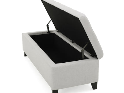 Upholstered Storage Ottoman Bench, Foot Rest For Bedroom