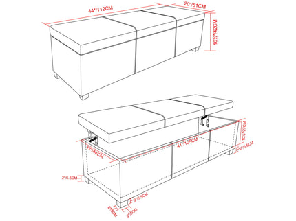 Avalon - Lift Top Rectangular Storage Ottoman - Tanners Brown
