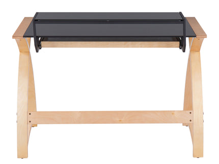 Bentley - Mid-Century Modern Office Desk - Natural / Black