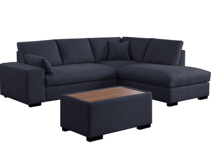 Joshua - 100" Sectional Sofa with Right Facing Chaise and Console Ottoman
