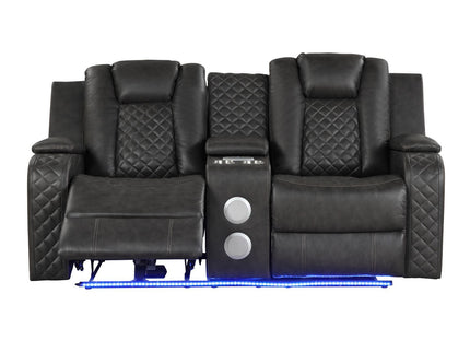 Benz - Power Recliner Set With LED Lighting And USB Charging