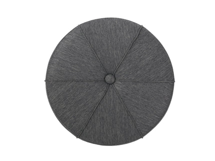 Contemporary Ottoman With Tonal Piping And Button Tuft Design