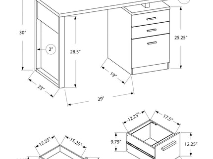 Computer Desk For Home Office Laptop, Left, Right Set - Up, Storage Drawers