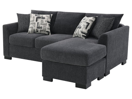 Pacheco - Upholstered Sleeper Sectional Chaise Sofa With Pocket Coils And Reversible Cushions - Dark Gray