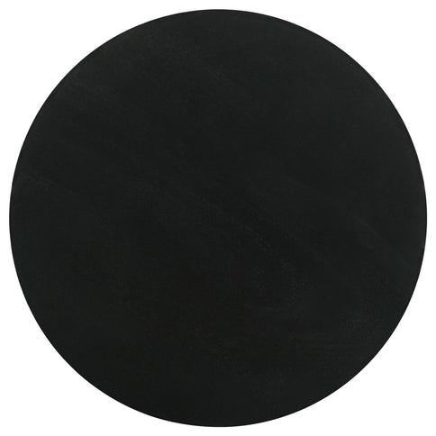 Stain Pedestal Accent Table Elegant Design With Round Top - Black