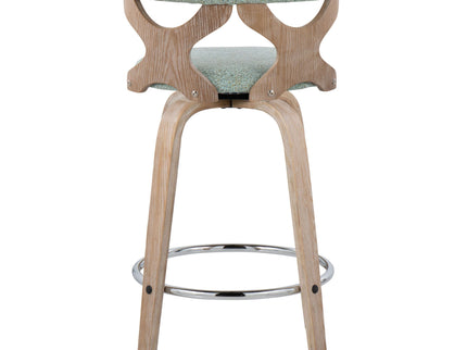Gardenia - Mid Century Modern Fixed Height Counter Stool With Swivel (Set of 2)
