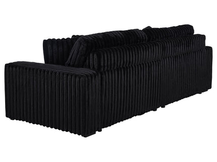 Clifford - Upholstered Dual Power Chaise Sofa - Black