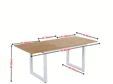 Square Extendable Dining Table With Metal Legs