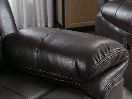 Home Theater Seating Manual Recliner Chair With Center Console And Led Light Strip For Living Room