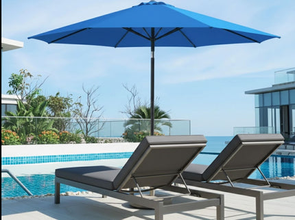 Patio Umbrella With Crank Lift And Tilt, UV-Resistant Canopy