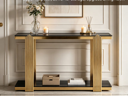 Console Table With Double Tier Storage
