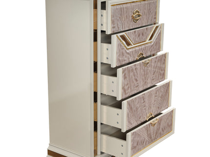 Omari - 5 Drawer Chest - Beige