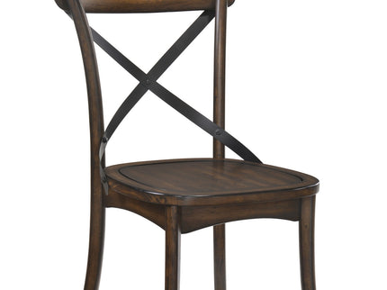 Kaelyn - Metal Side Chair (Set of 2) - Dark Oak