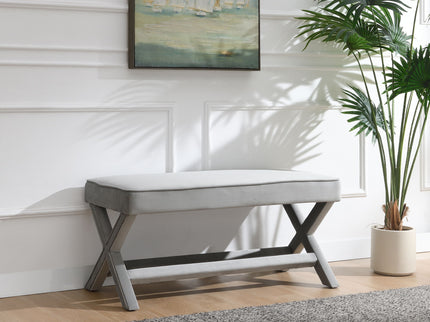 Comfort Double Bench Upholstered With X Crossed Legs