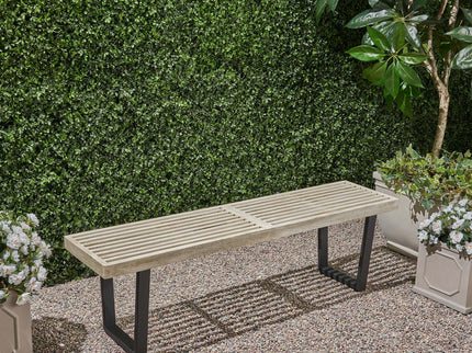 Intrinsic - Outdoor Dining Bench With Slat Top