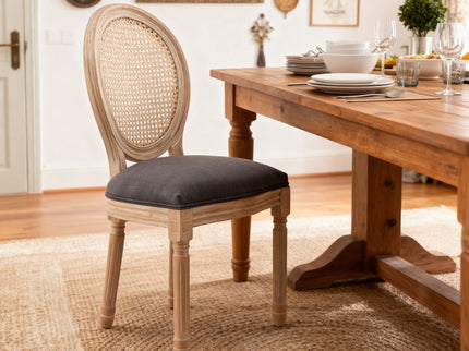 French Country Dining Chairs & Round Back (Set of 2)