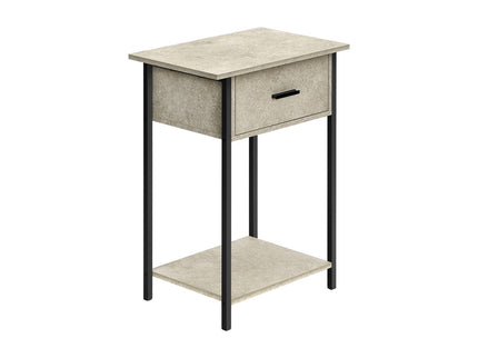 Contemporary 2 Tier Accent Table With Storage Drawer