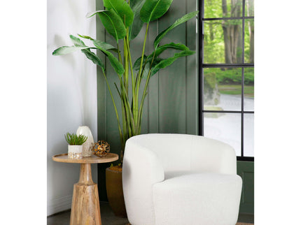 Denae - Upholstered Swivel Chair - Ivory