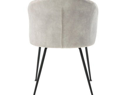 Velvet Upholstery Side Chairs 2 Piece Set With Metal Legs Modern Home Furniture - Beige