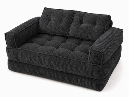2 Seater Modular Corduroy Sofa With Chaise Lounge For Living Room