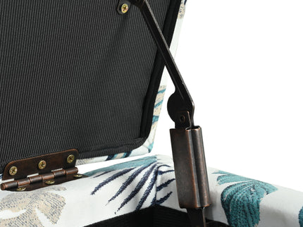 Charming Floral Storage Ottoman With Upholstered Fabric