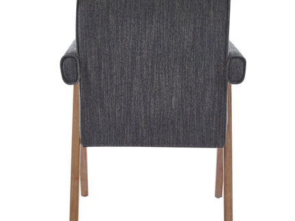 Contemporary Poppy Fabric Dining Armchair With Rubberwood Legs