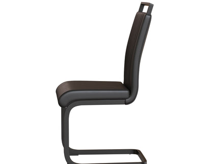 Modern Dining Chairs With High Back Upholstered Design Metal Legs