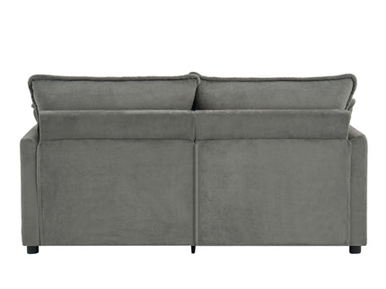 Modern Loveseat Sofa, Upholstered Couch With Side Storage Pockets