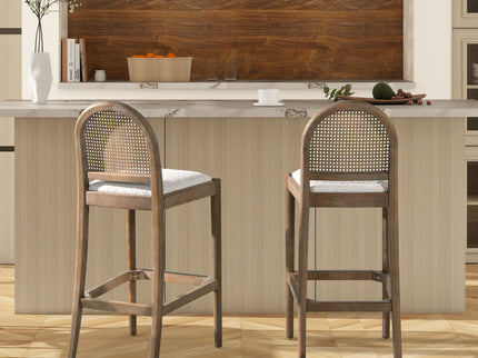 Panama - Curved Back Cane Bar Stool (Set of 2)