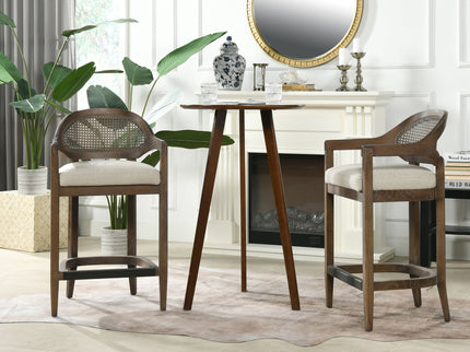 Americana - Mid-Century Modern Cane Back Counter Stool