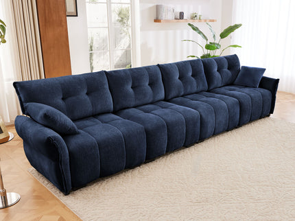 Modern Sofa & Pillows, Textured Cover, High Rebound Cushions