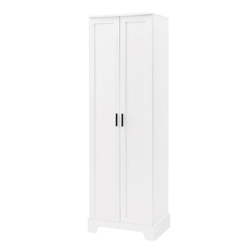 Storage Cabinet With Adjustable Shelves, 2 Doors, Rectangle Design For Bathroom