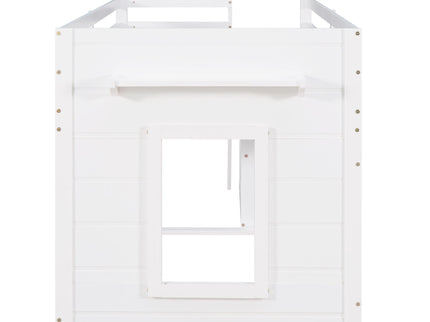 Loft Bed With Cabinet And Shelf