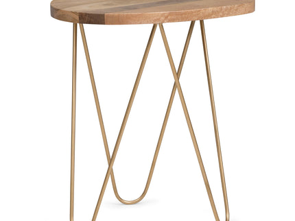 Patrice - Handcrafted Metal And Wood Accent Table