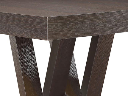 Double X Base Square Bar Table - Cappuccino