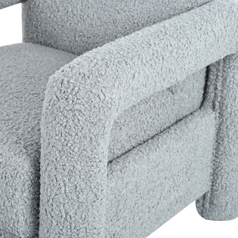 Push Back Recliner Armchair Upholstered Recliner Chair Single Sofa With Adjustable Backrest