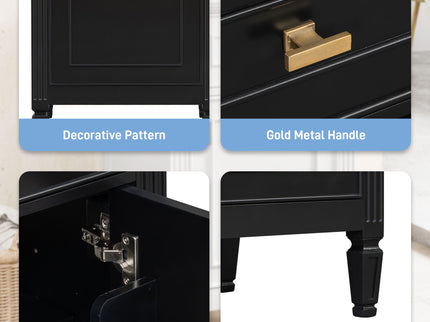 Bathroom Vanity With Sink, Adjustable Shelf, Tilt-Out Drawer